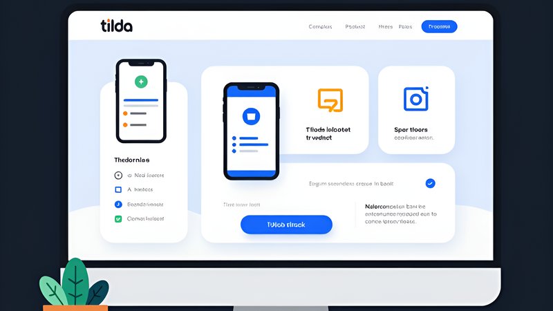 Концептуальная иллюстрация процесса разработки B2B сайта для сложного продукта на платформе Tilda от Sait82